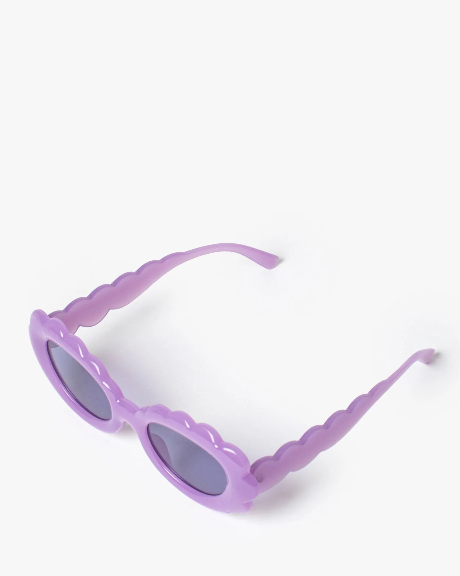 Purple Scalloped Edge Sunglasses