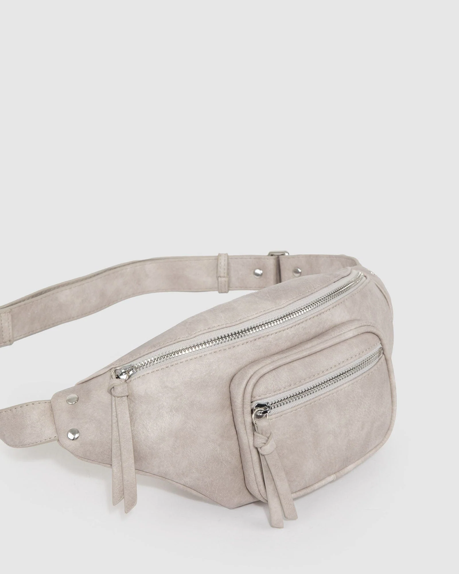Grey Karla Zip Bum Bag