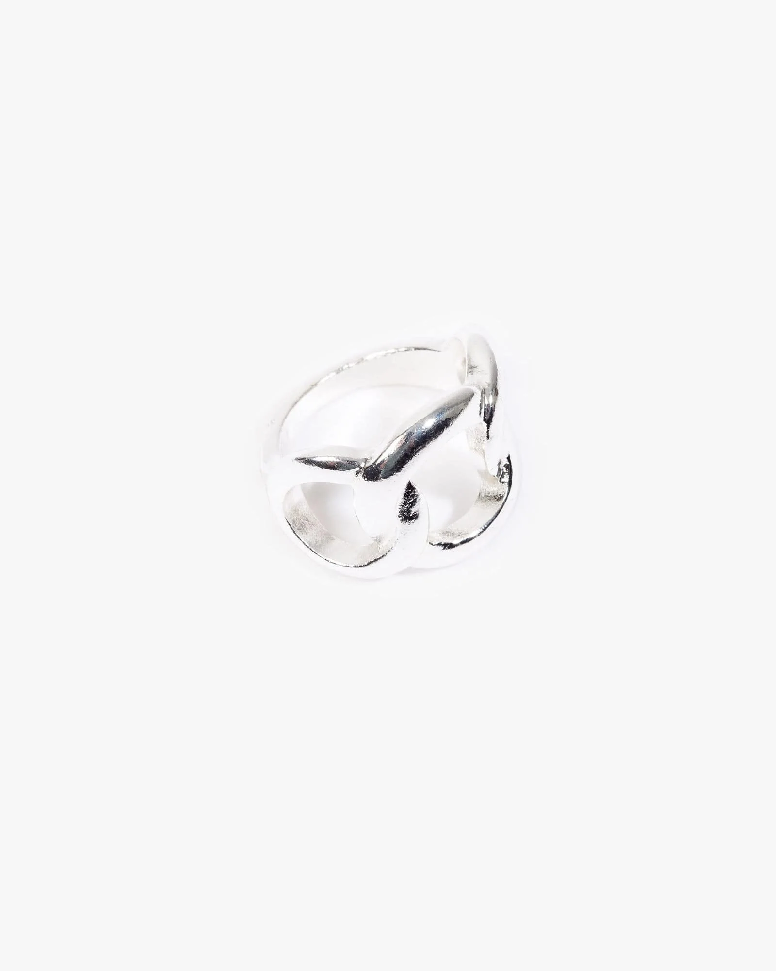 Silver Chain Link Statement Ring