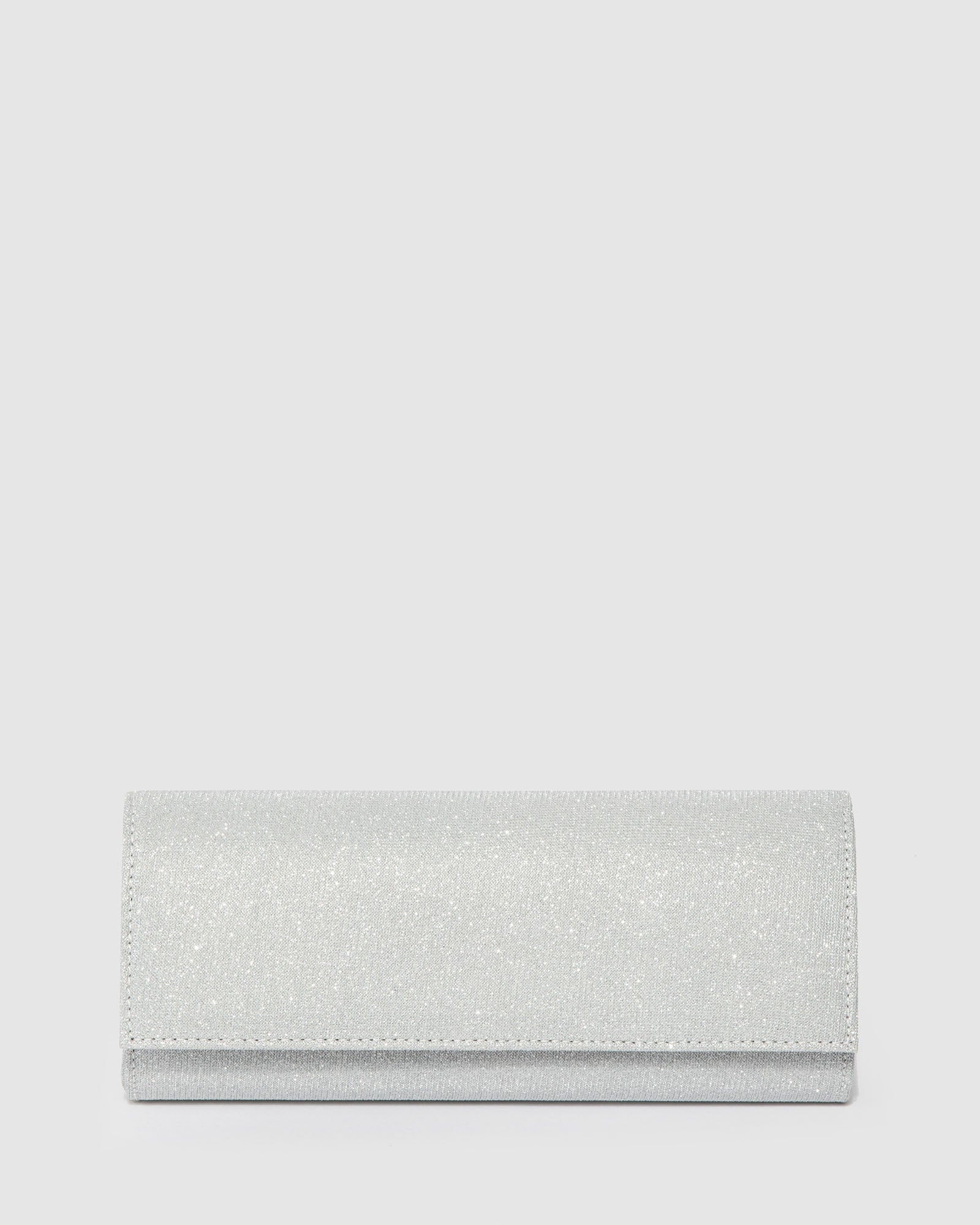 Silver Nolene Plain Clutch Bag