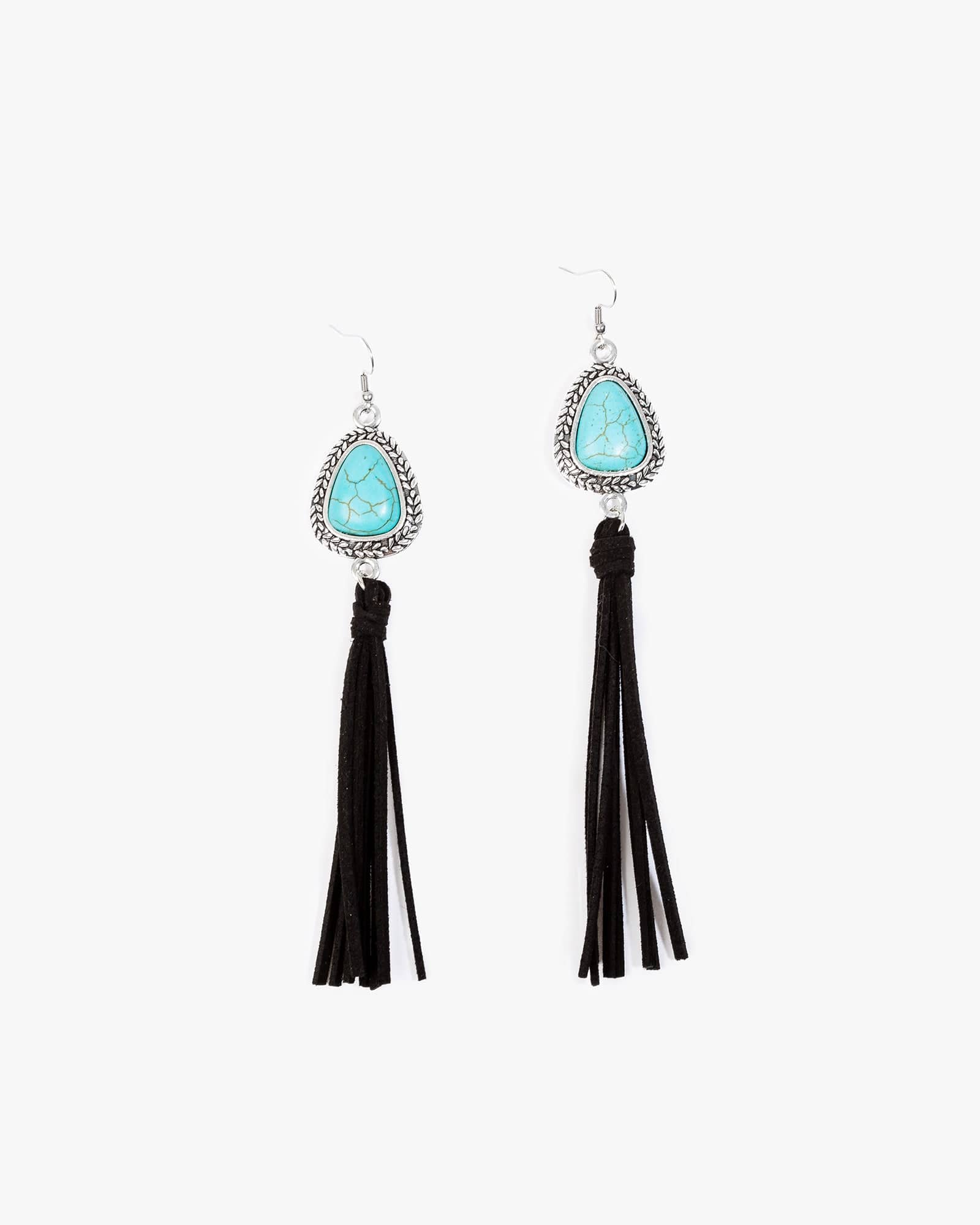Multi Colour Stone Look Cord Detail Earrings