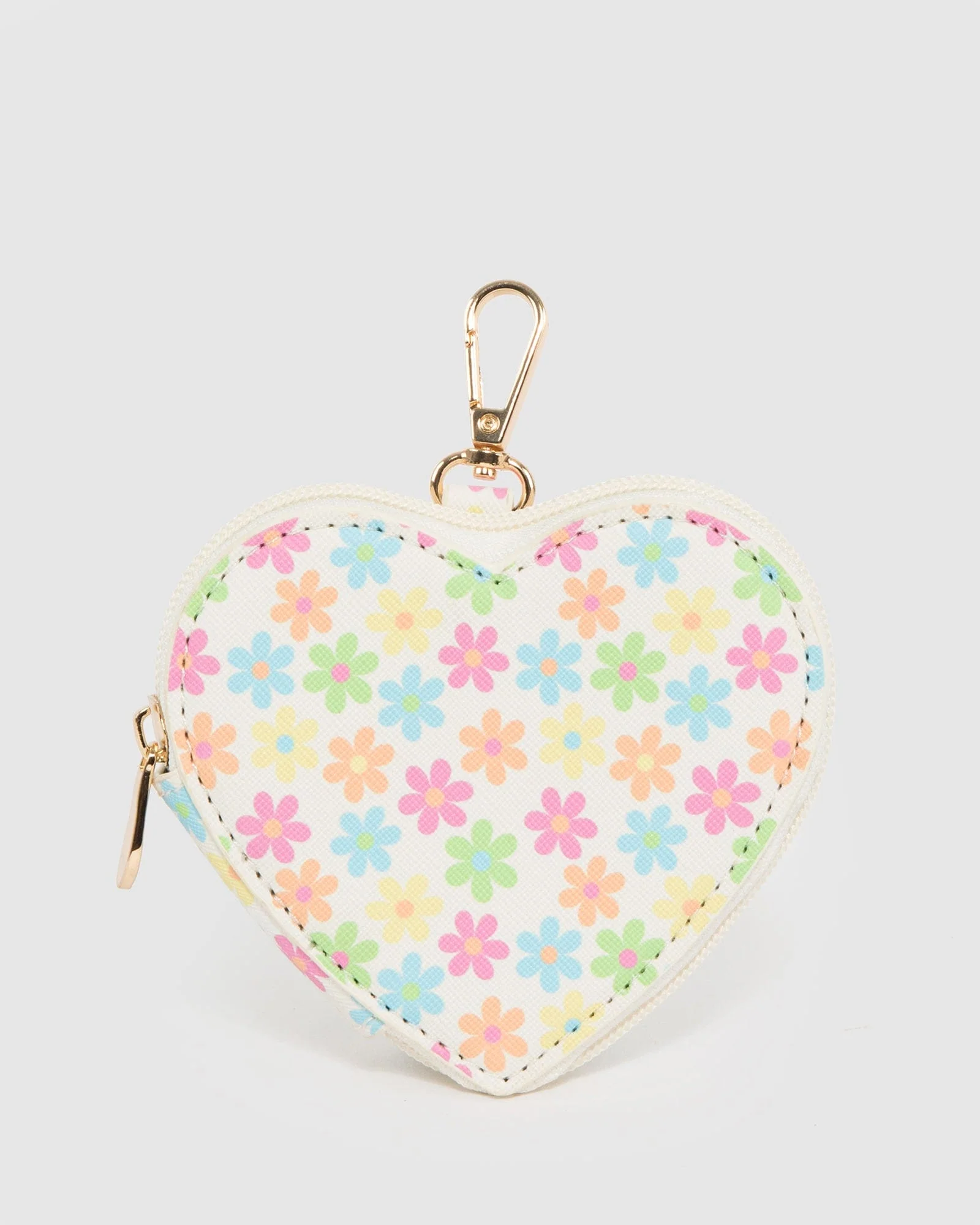 Multi Colour Heart Keyring Coin Purse