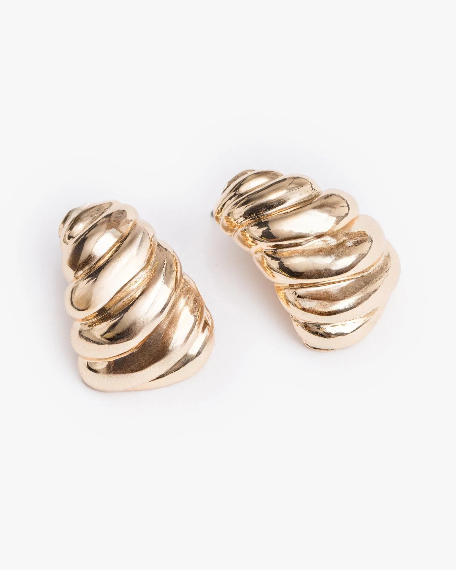 Gold Croissant Hoop Earrings