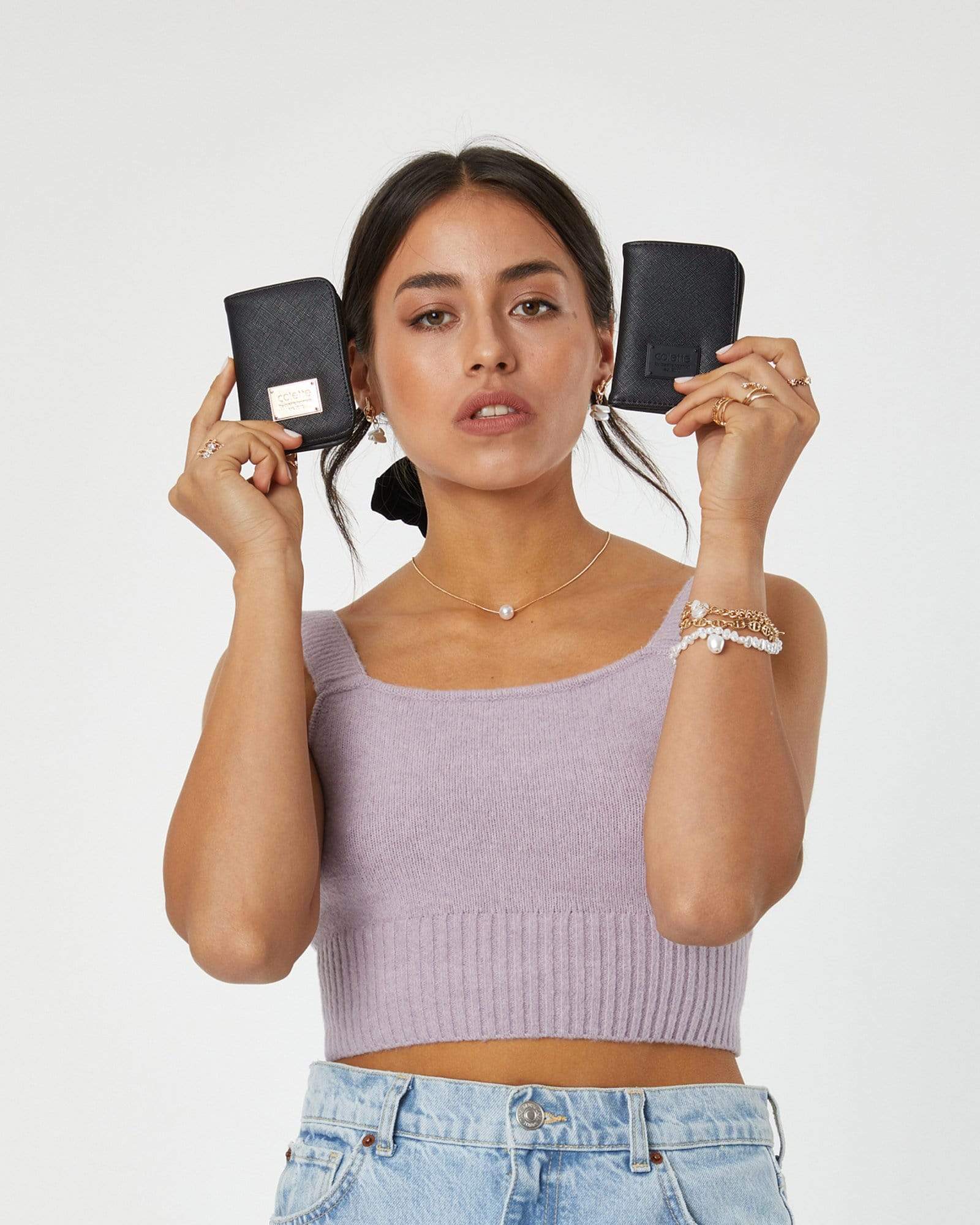 Black Matte Est Credit Card Purse