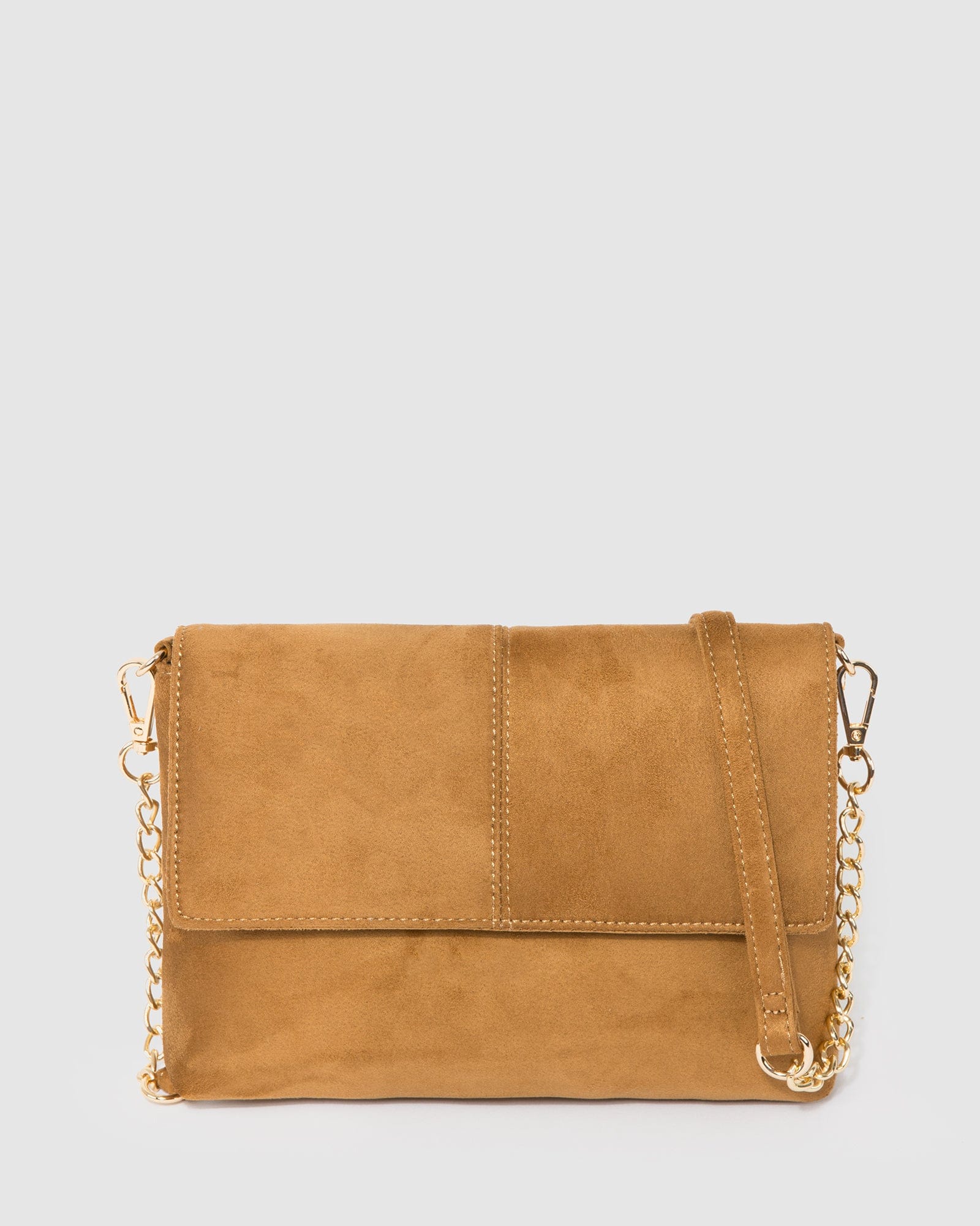 Brown Leo Panel Crossbody Bag