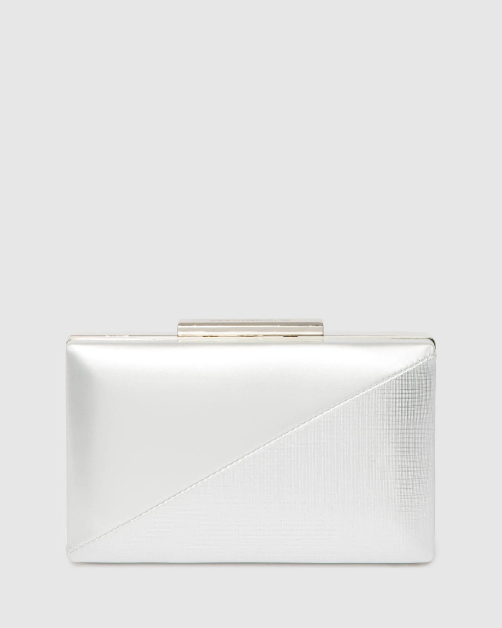 Silver Jaimi Hardcase Clutch Bag