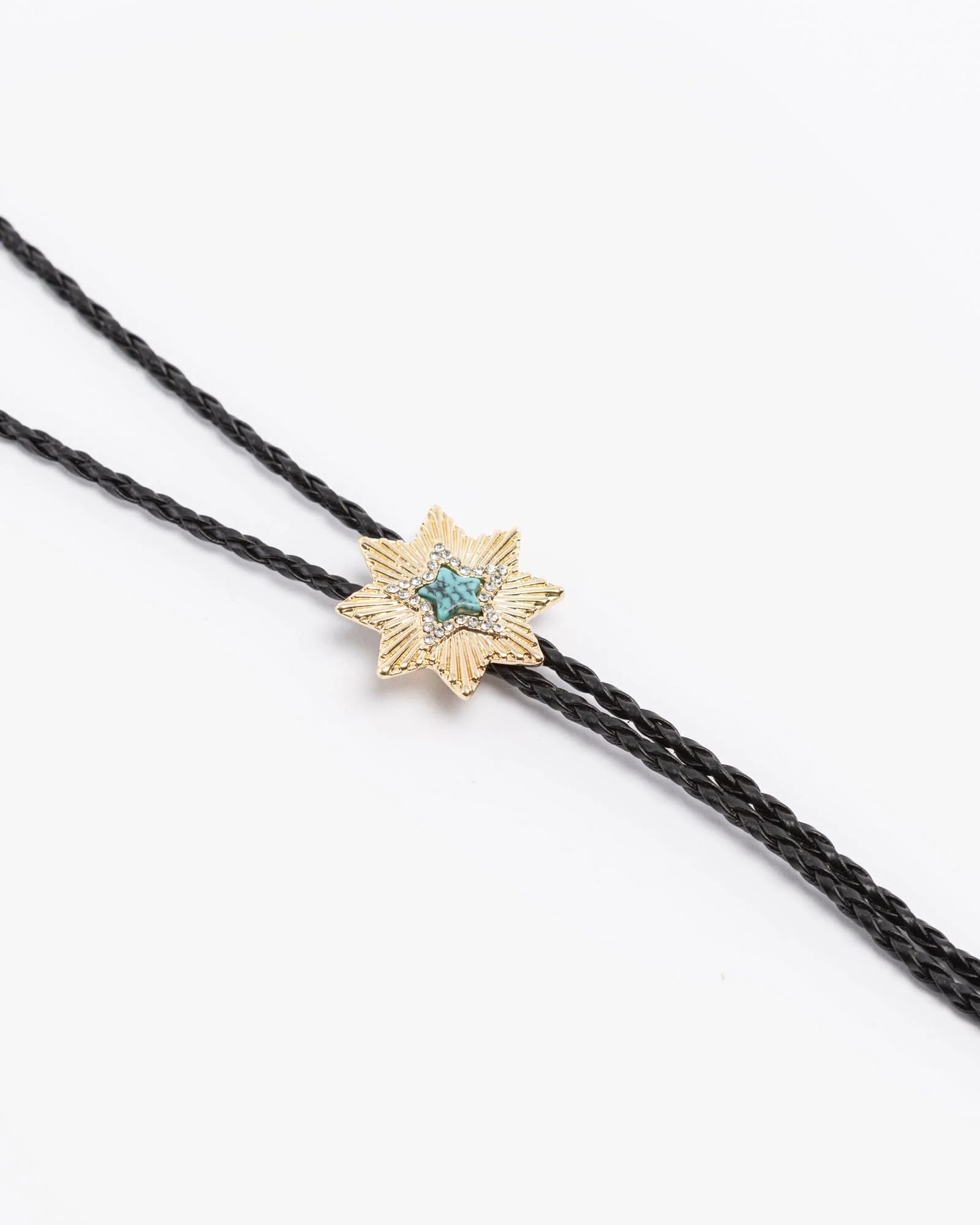 Multi Colour Star Pendant Cord Lariat Necklace