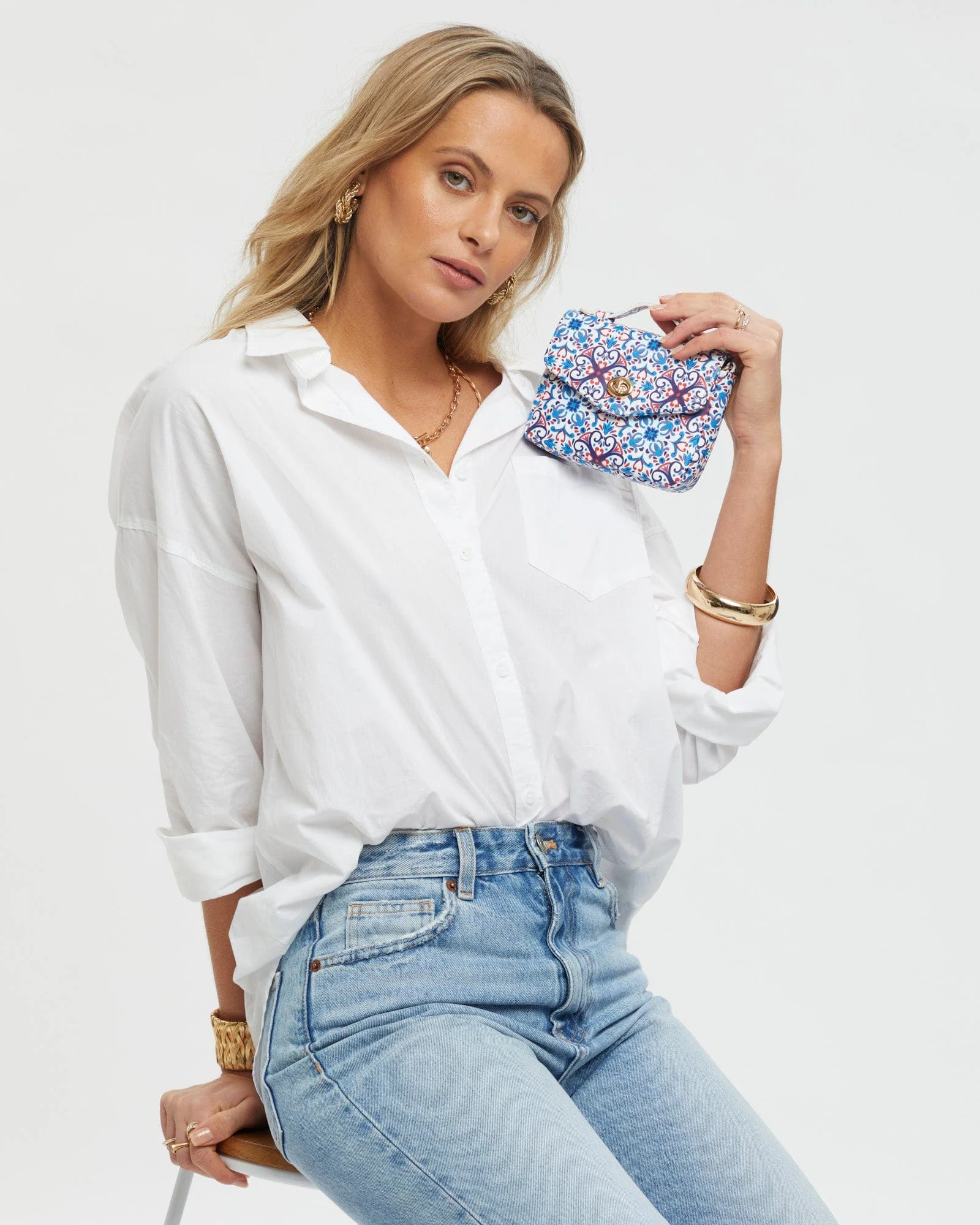 Print Ludy Top Handle Bag