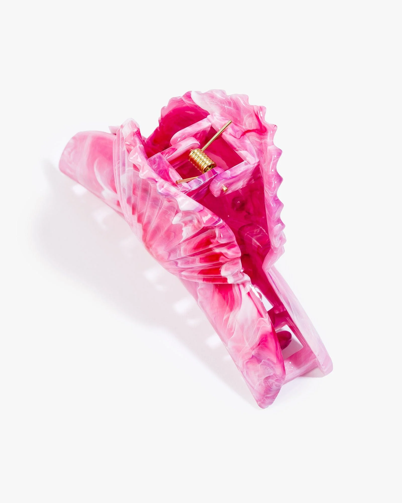 Pink Marble Sea Icon Hair Claw Clip