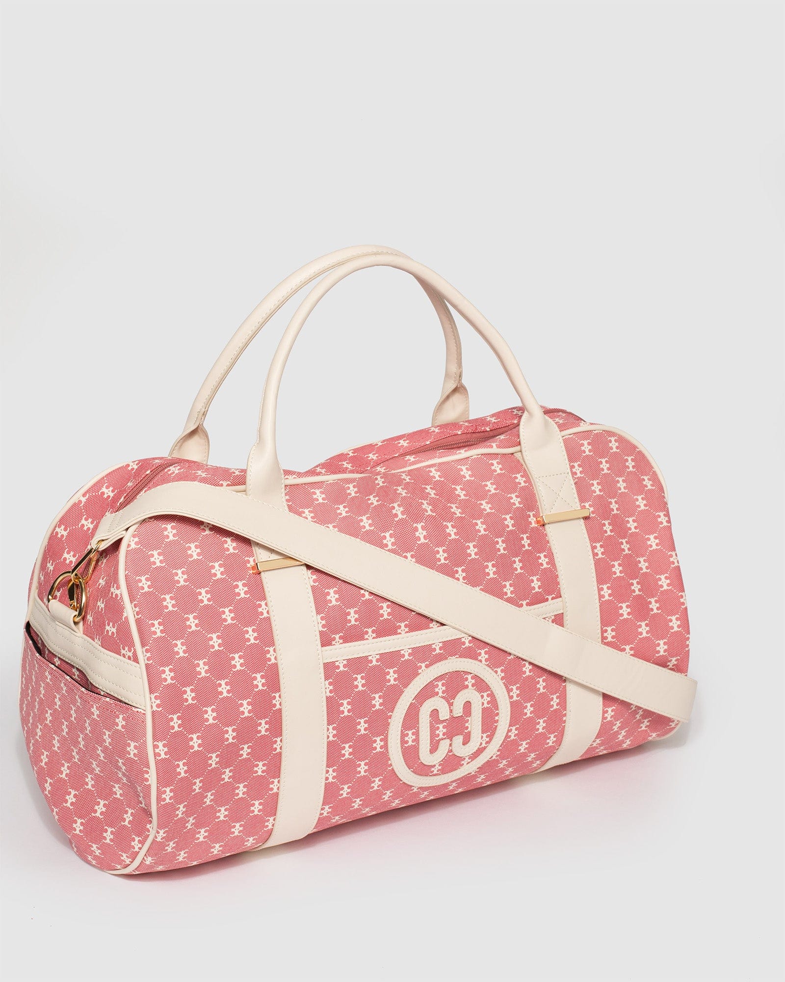 Red Monogram Weekender Bag