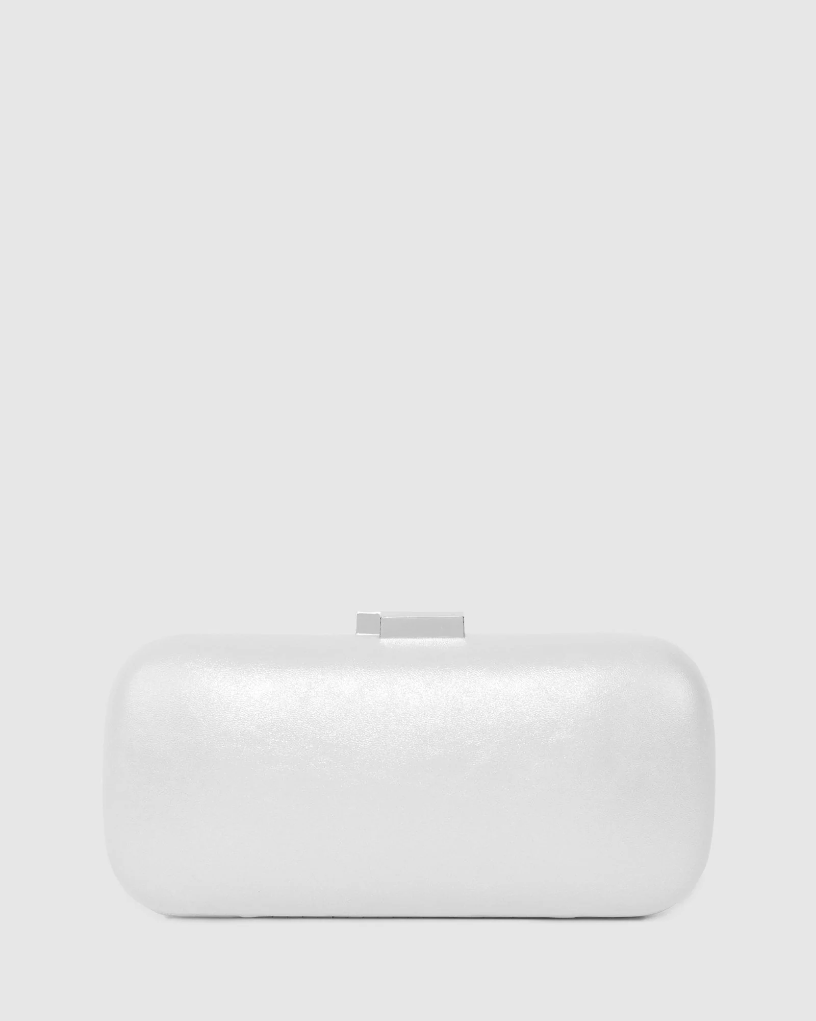Silver Rosie Crystal Hardcase Clutch Bag