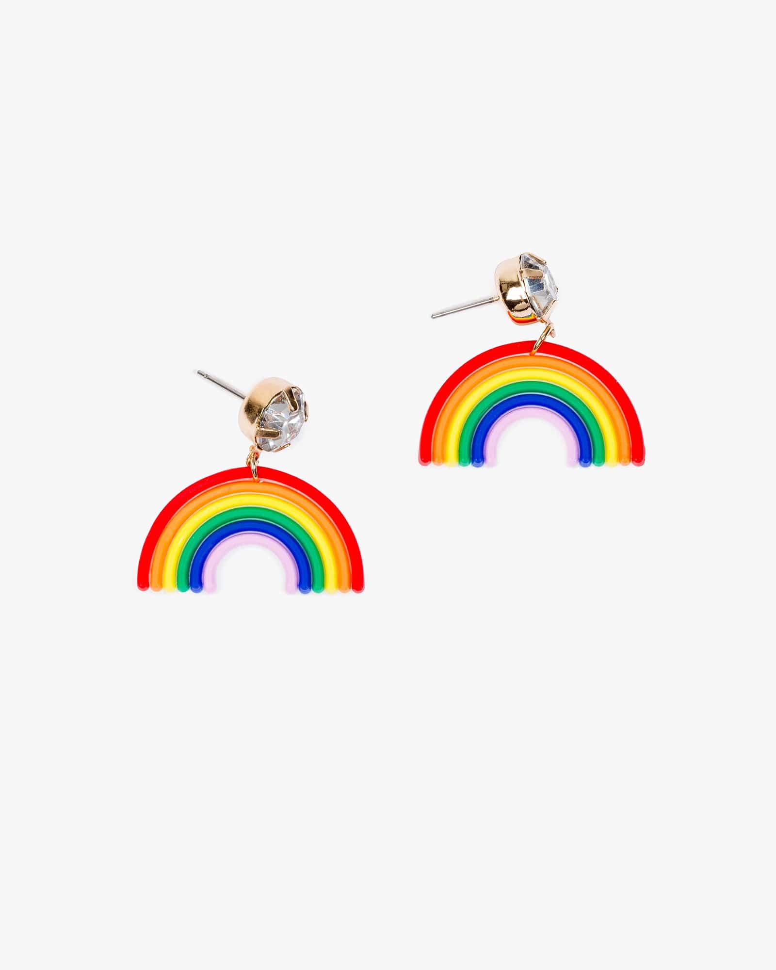 Textured Rainbow Drop Earrings