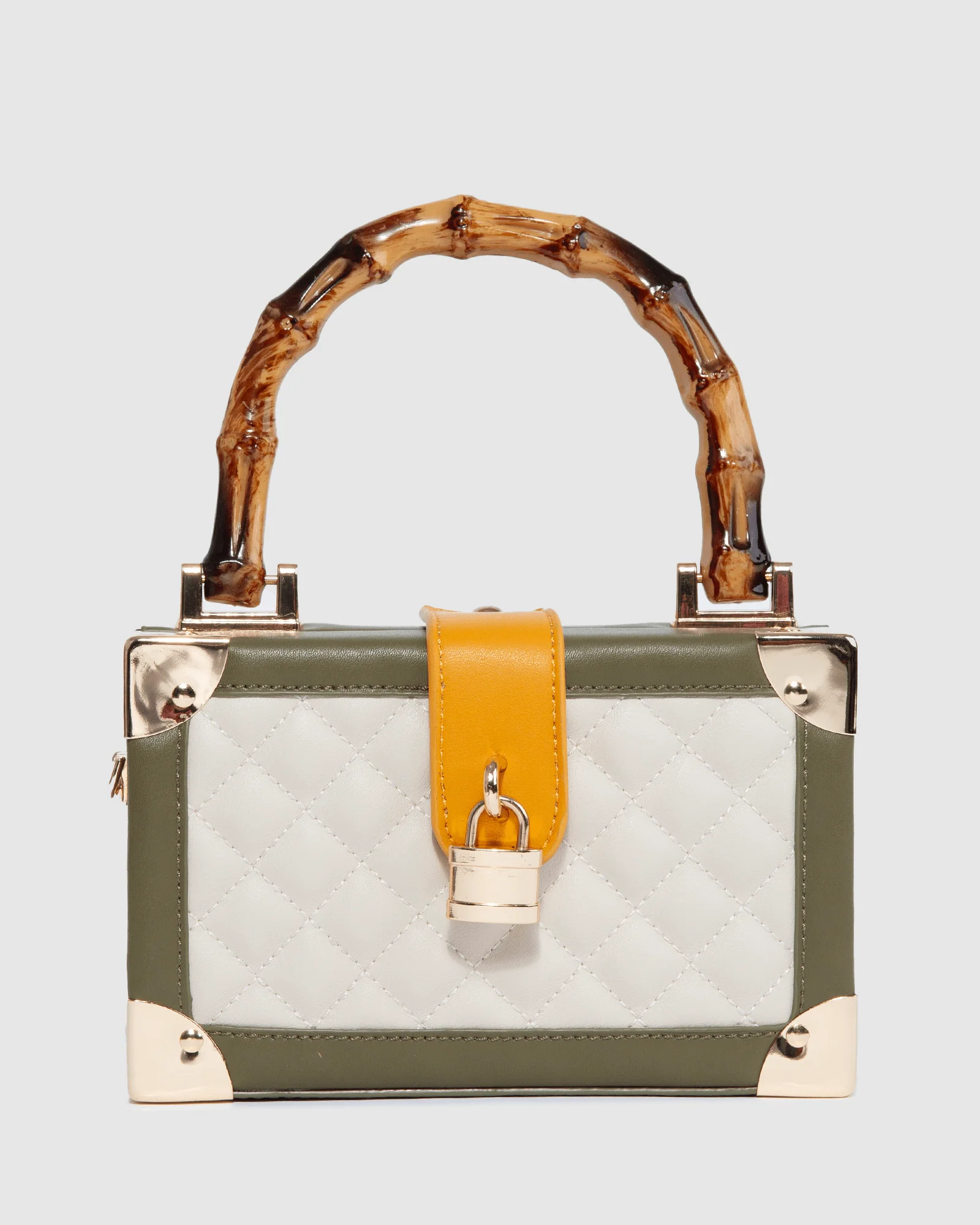 Multi Colour Kendall Bamboo Trunk Bag