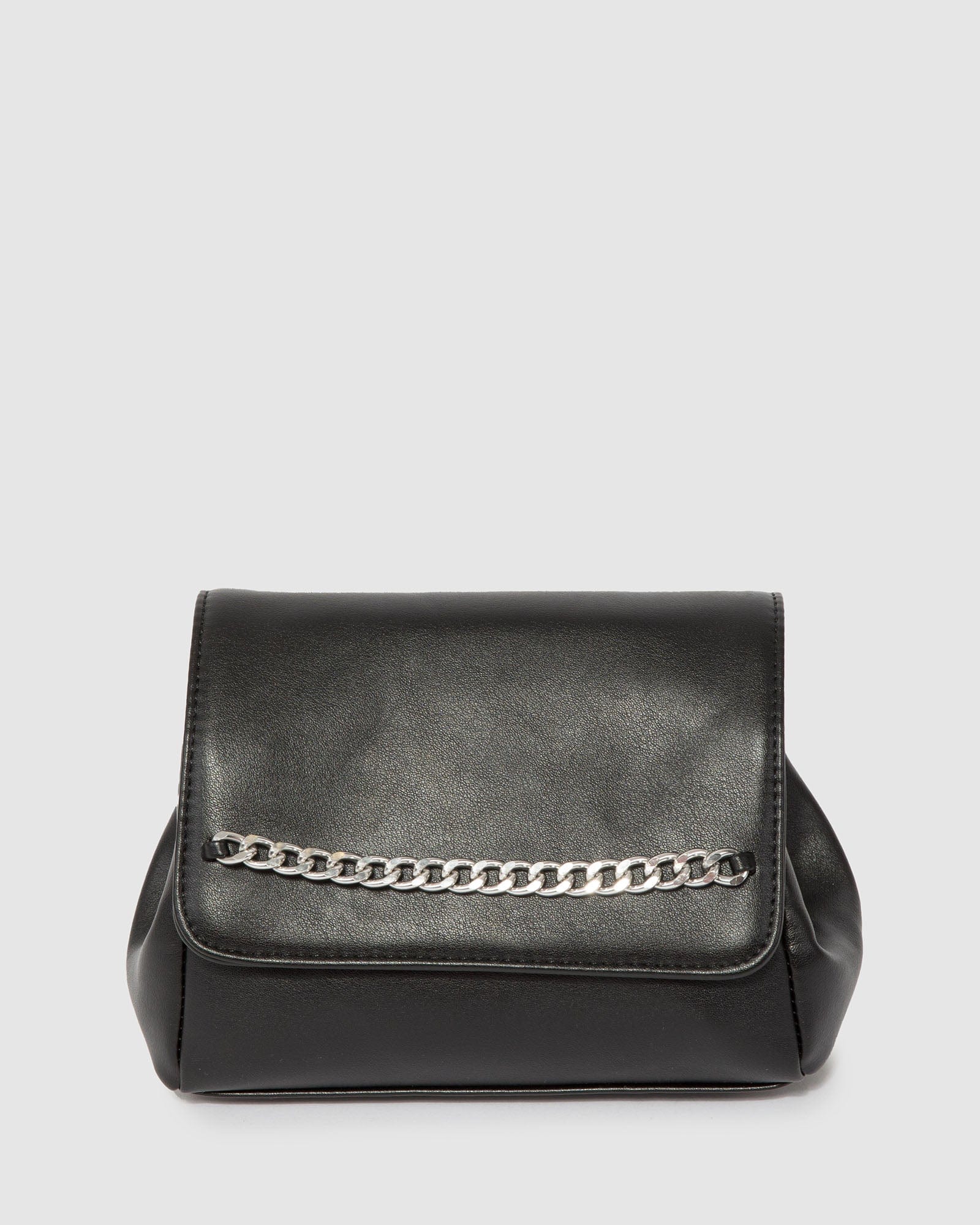Black Penny Chain Pouch Bag