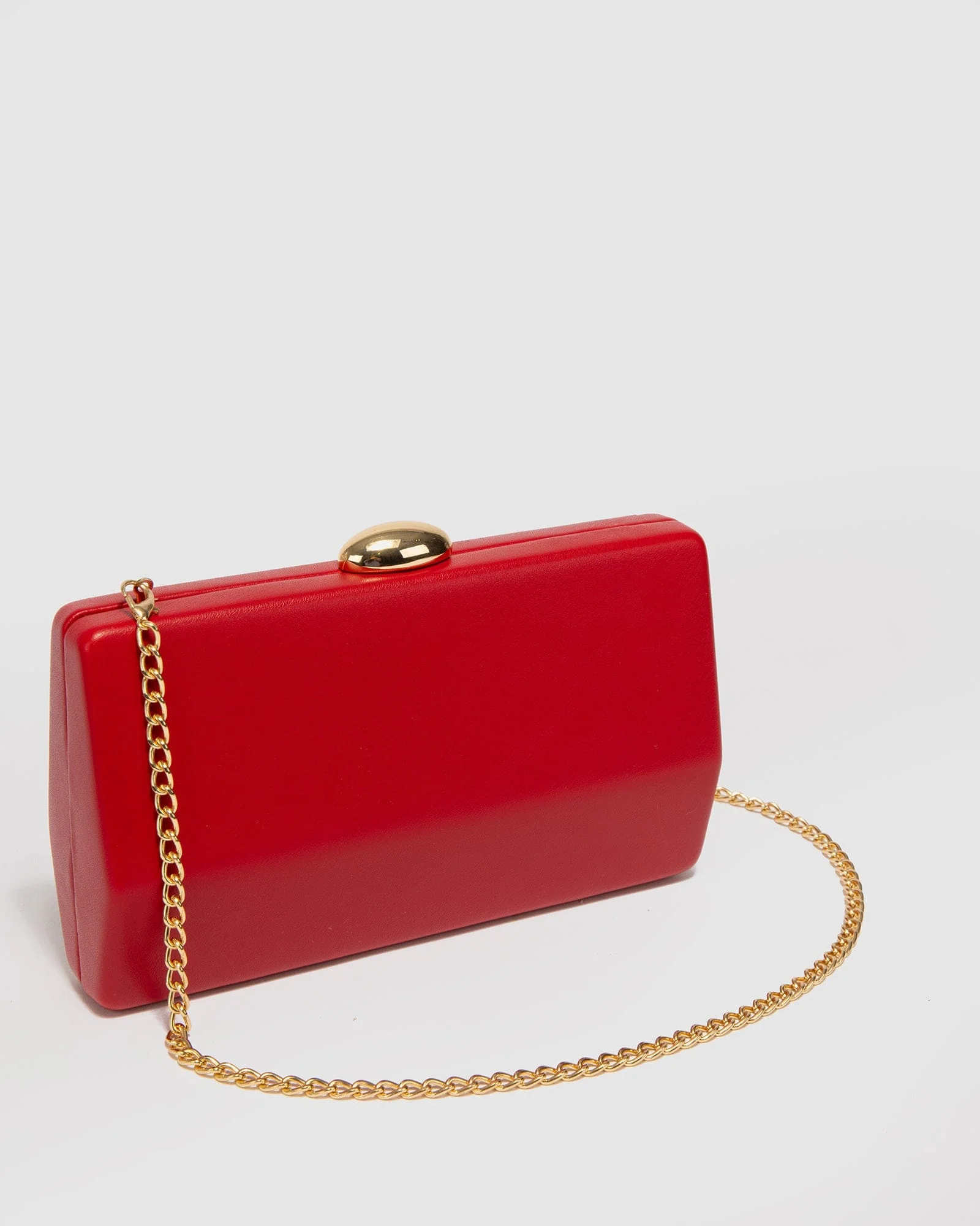 Red Aliyah Hardcase Clutch Bag
