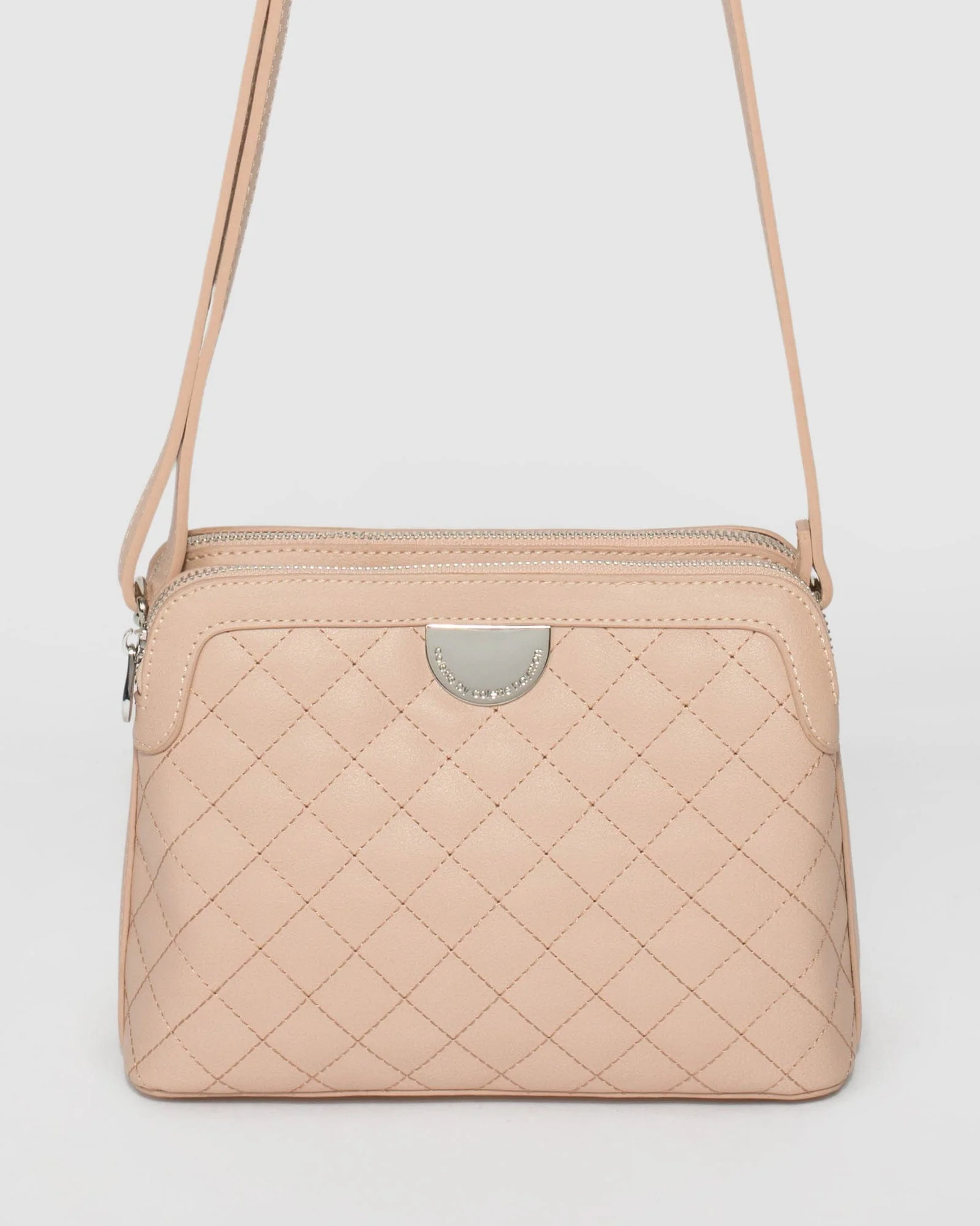 Natural Joanna Quilt Crossbody Bag