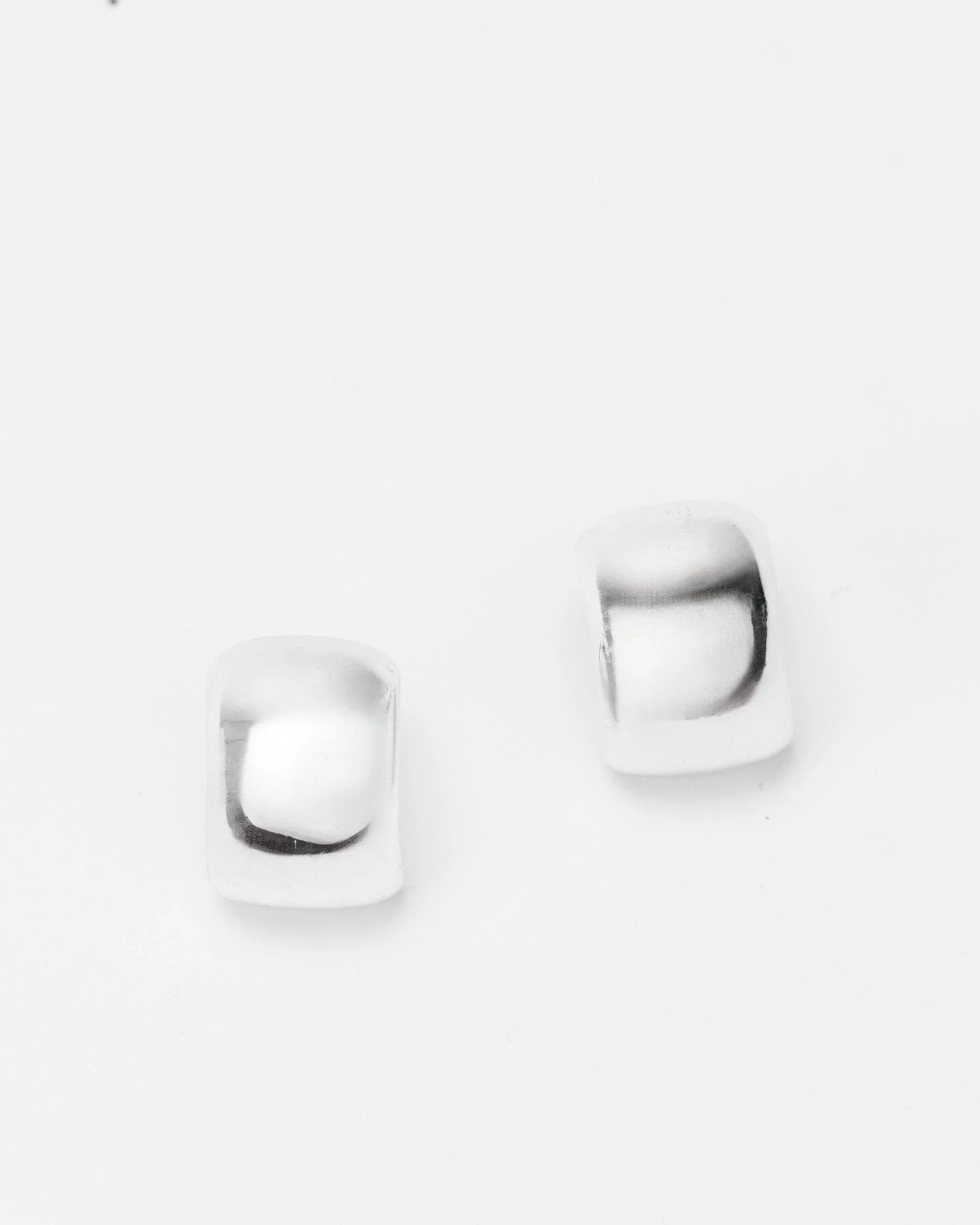 Silver Chubby Hoop Earrings