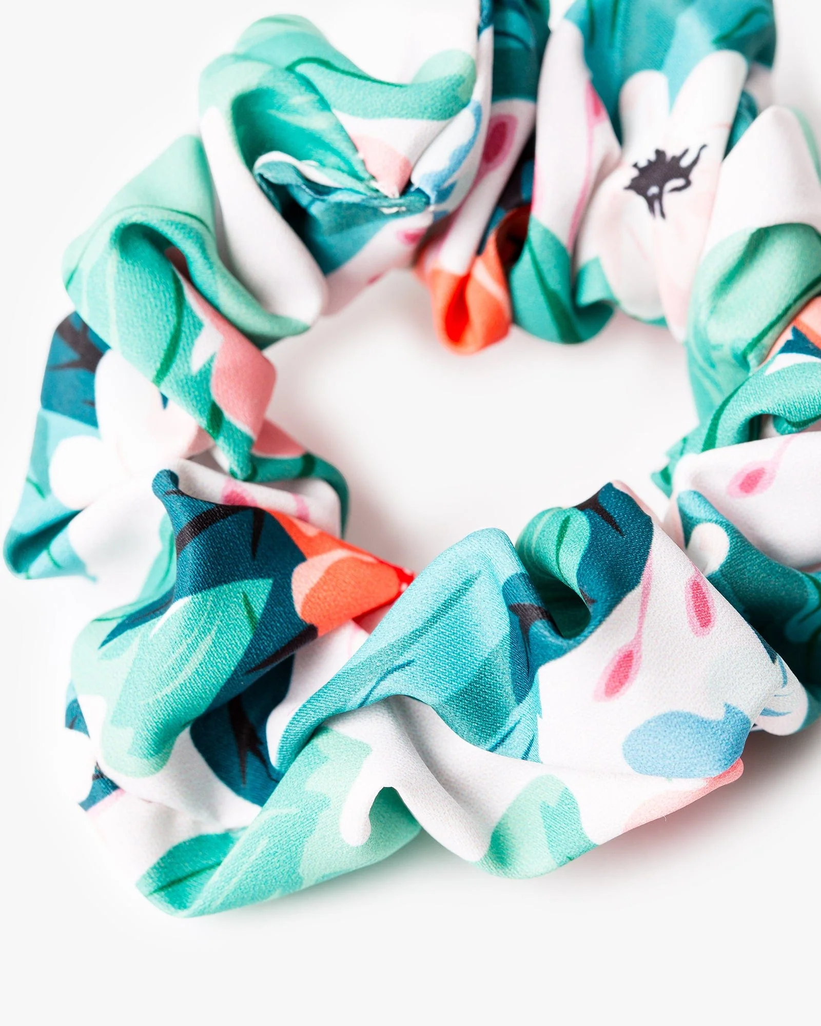 Multi Colour Palm Royale Print Scrunchie