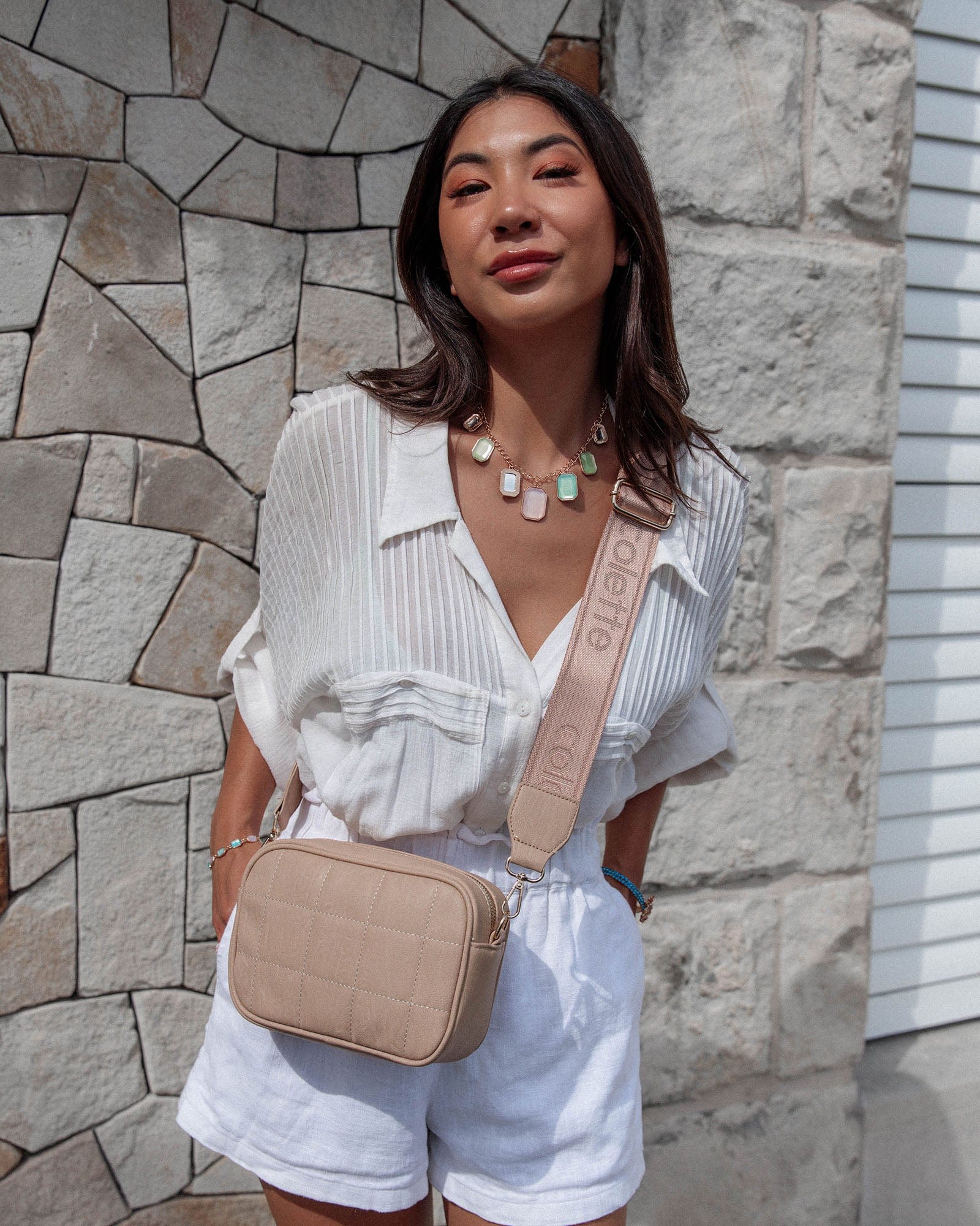 Nude Colette Branded Webbing Strap