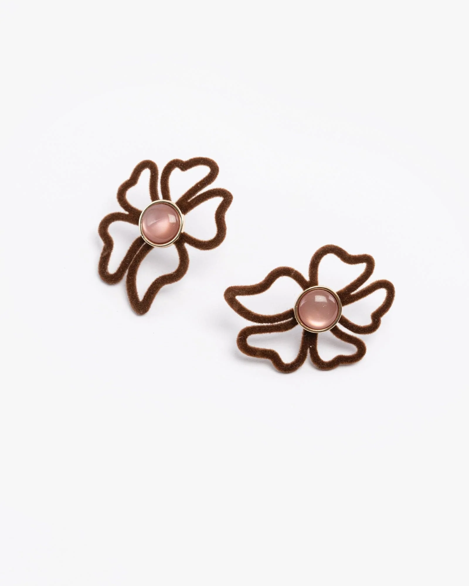 Multi Colour Felt Flower Shape Earrings