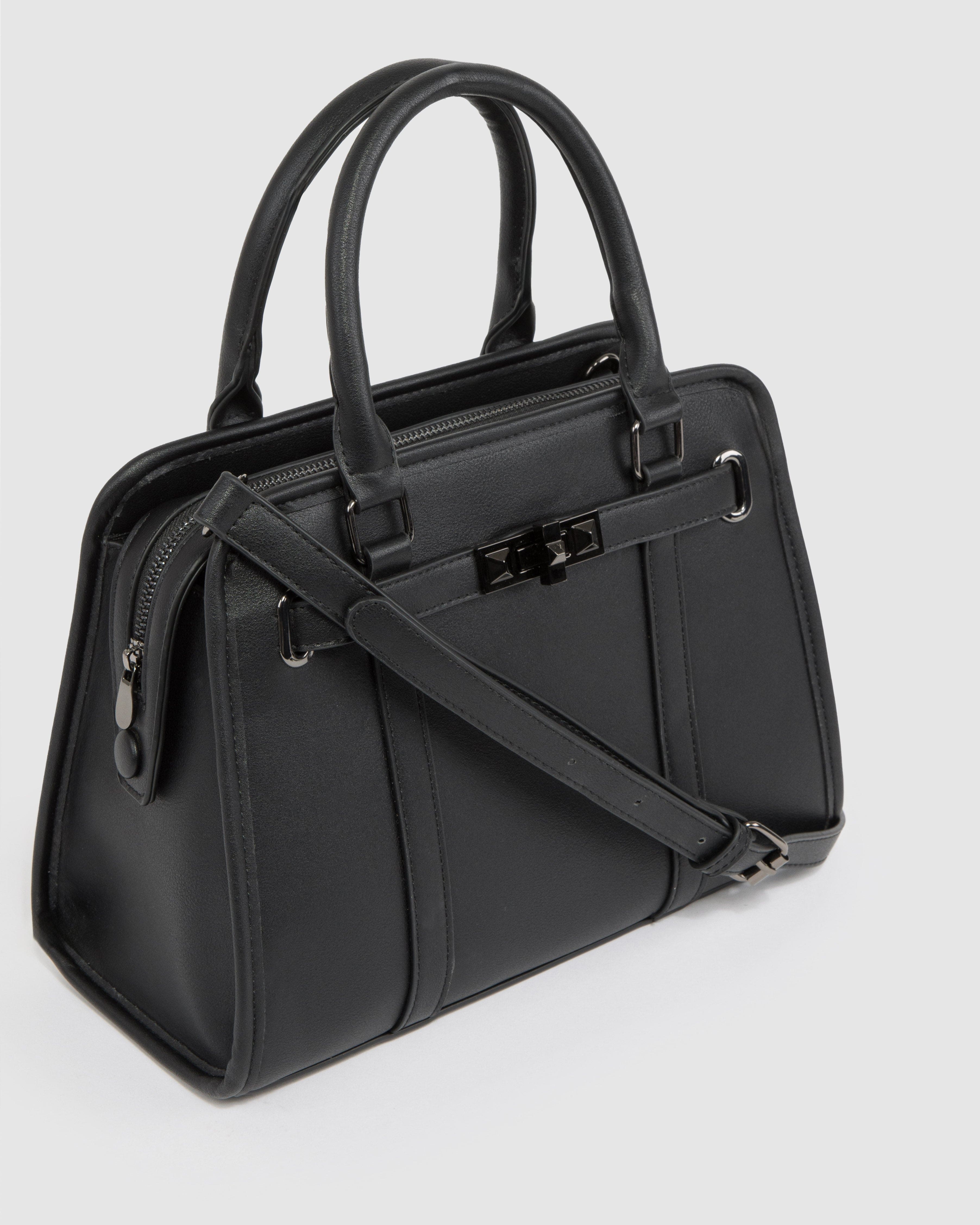 Black Lynne Webbing Tote Bag