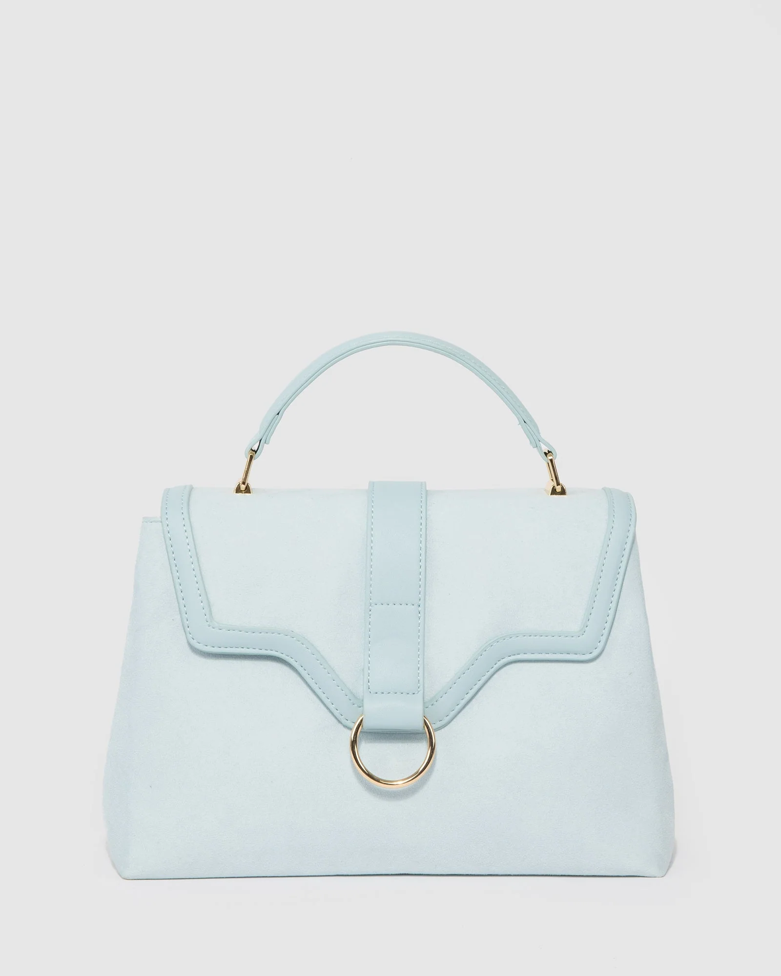 Blue Asma Ring Top Handle Bag