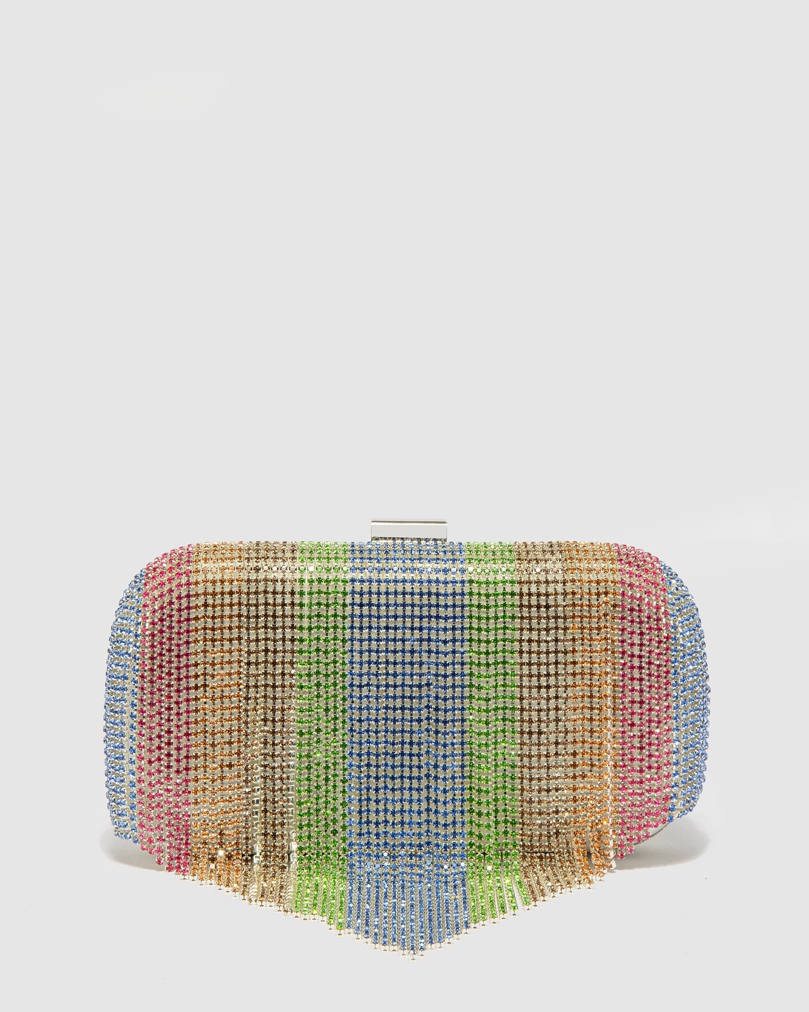 Multi Colour Tahlia Fringe Clutch Bag