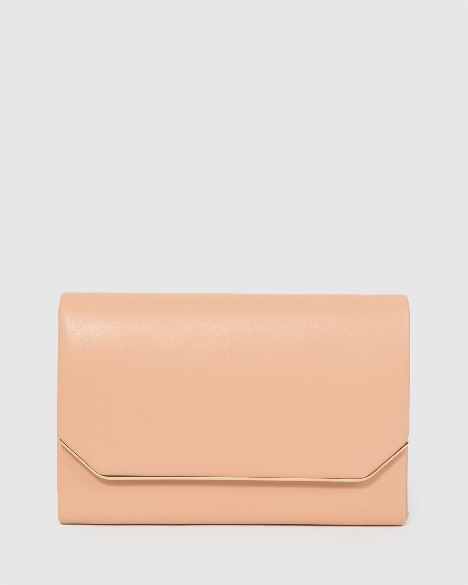 Natural Penny Flap Clutch Bag