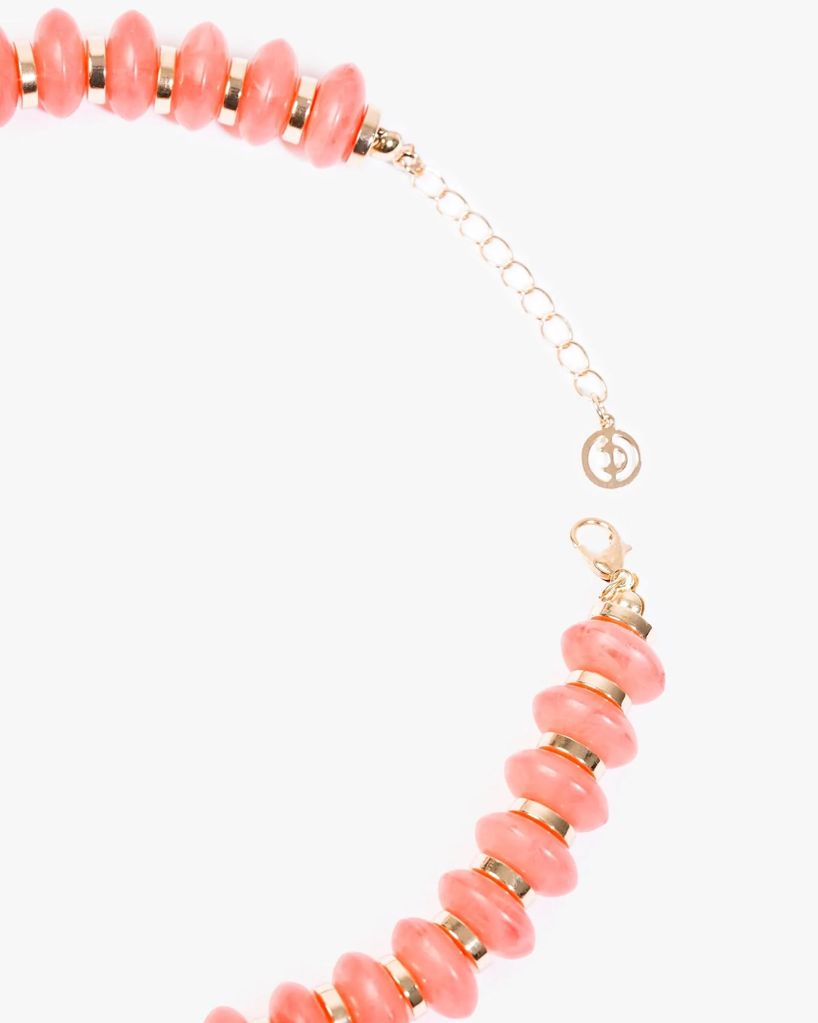 Pink Multi Rounded Beads Necklace