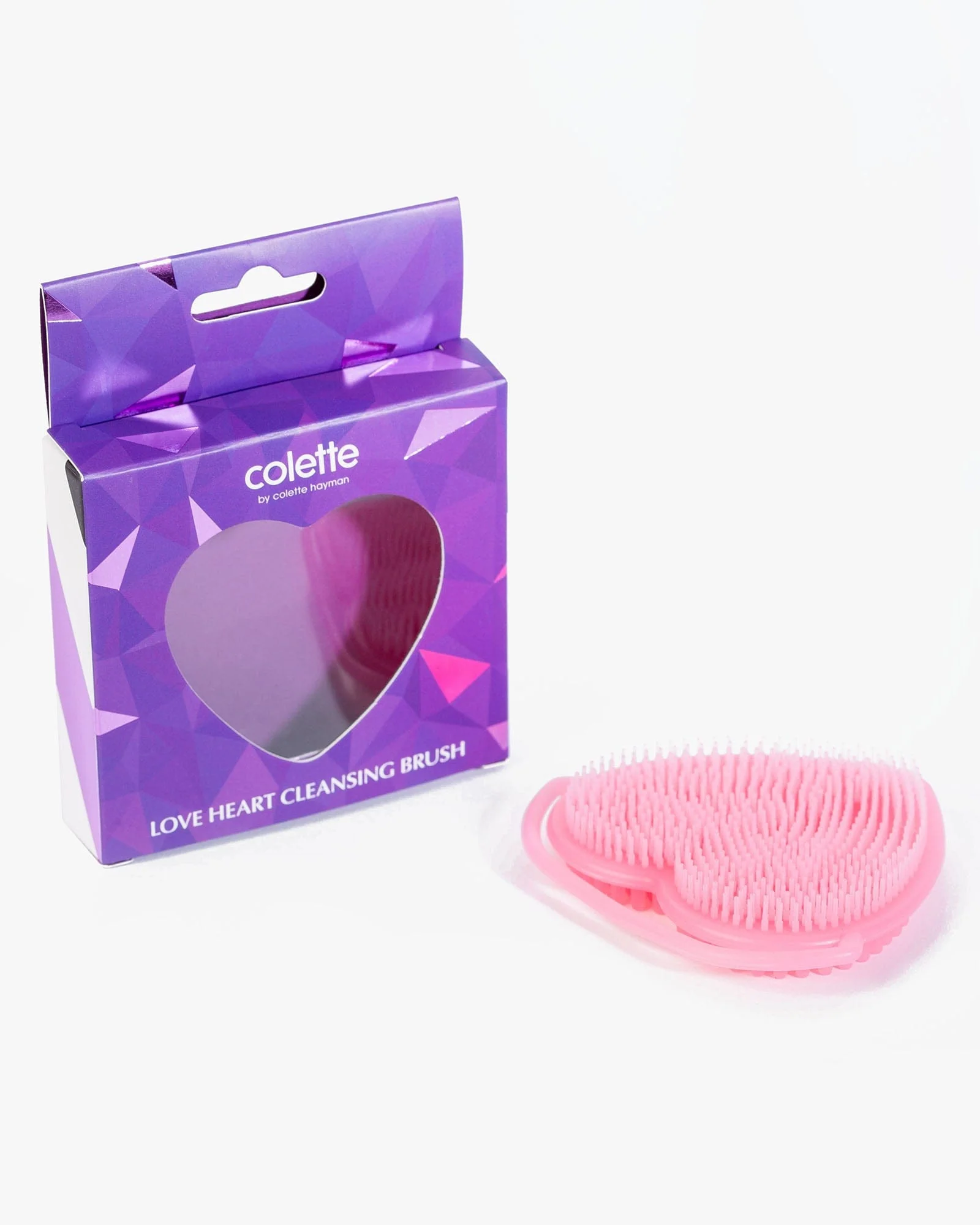 Pink Love Heart Handheld Cleansing Brush