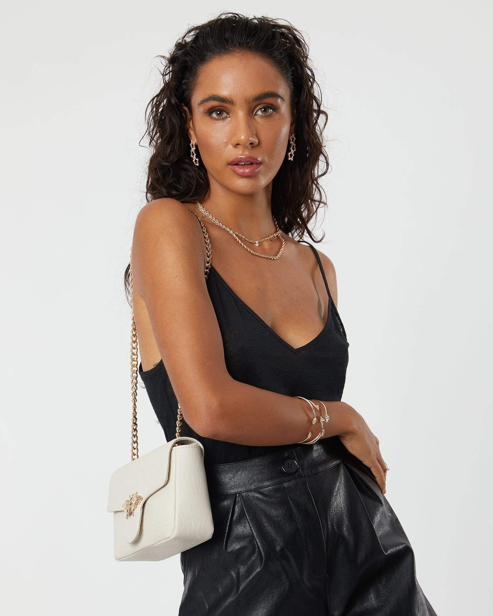 Ivory Diana Bug Crossbody Bag