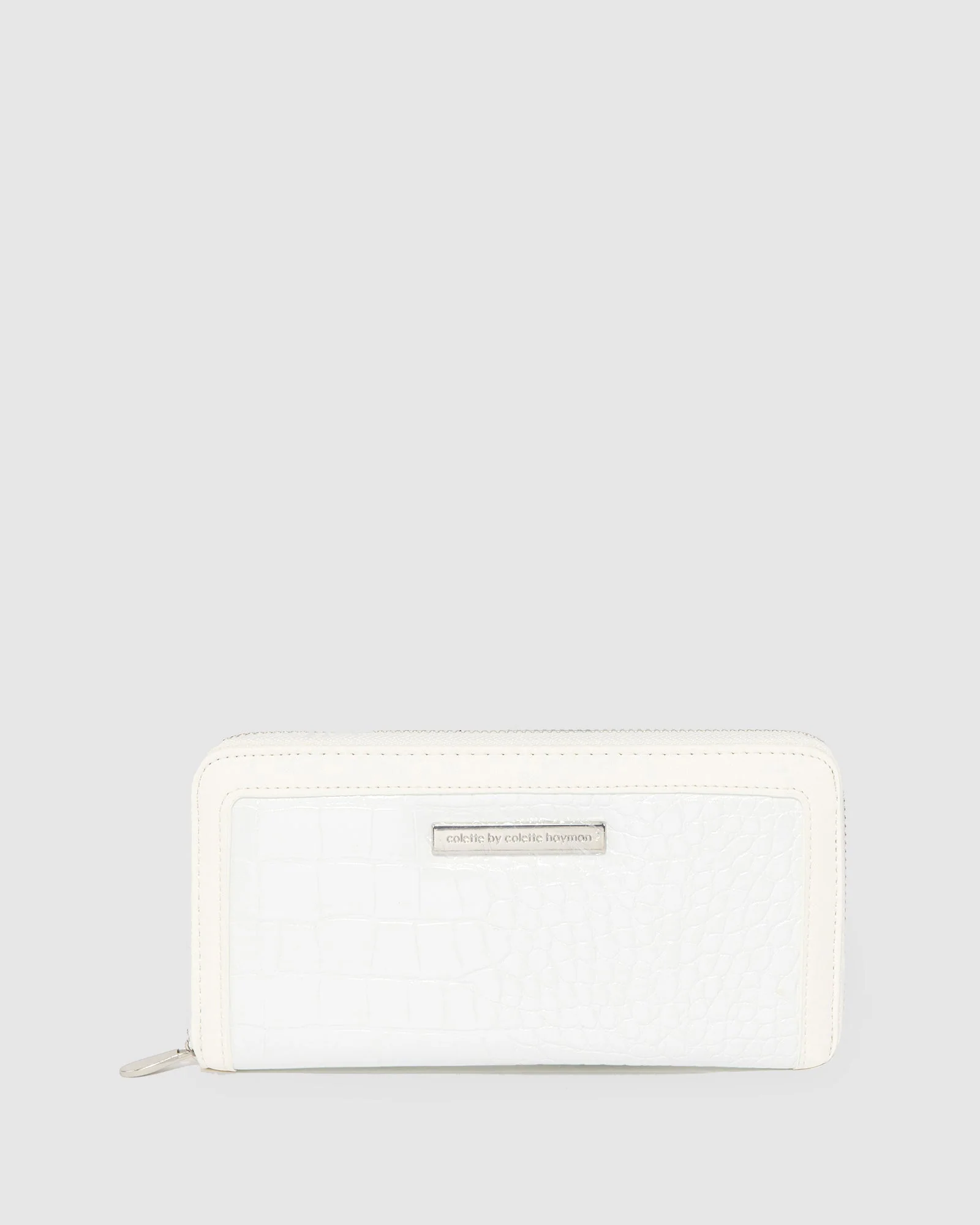White Nina Border Wallet