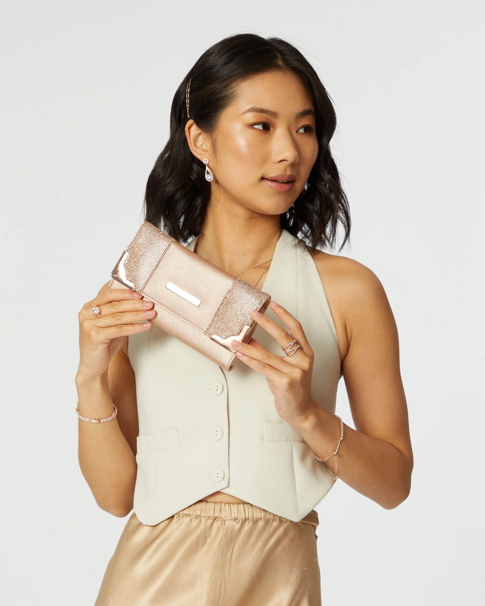 Rose Gold Gemma Crystal Wallet