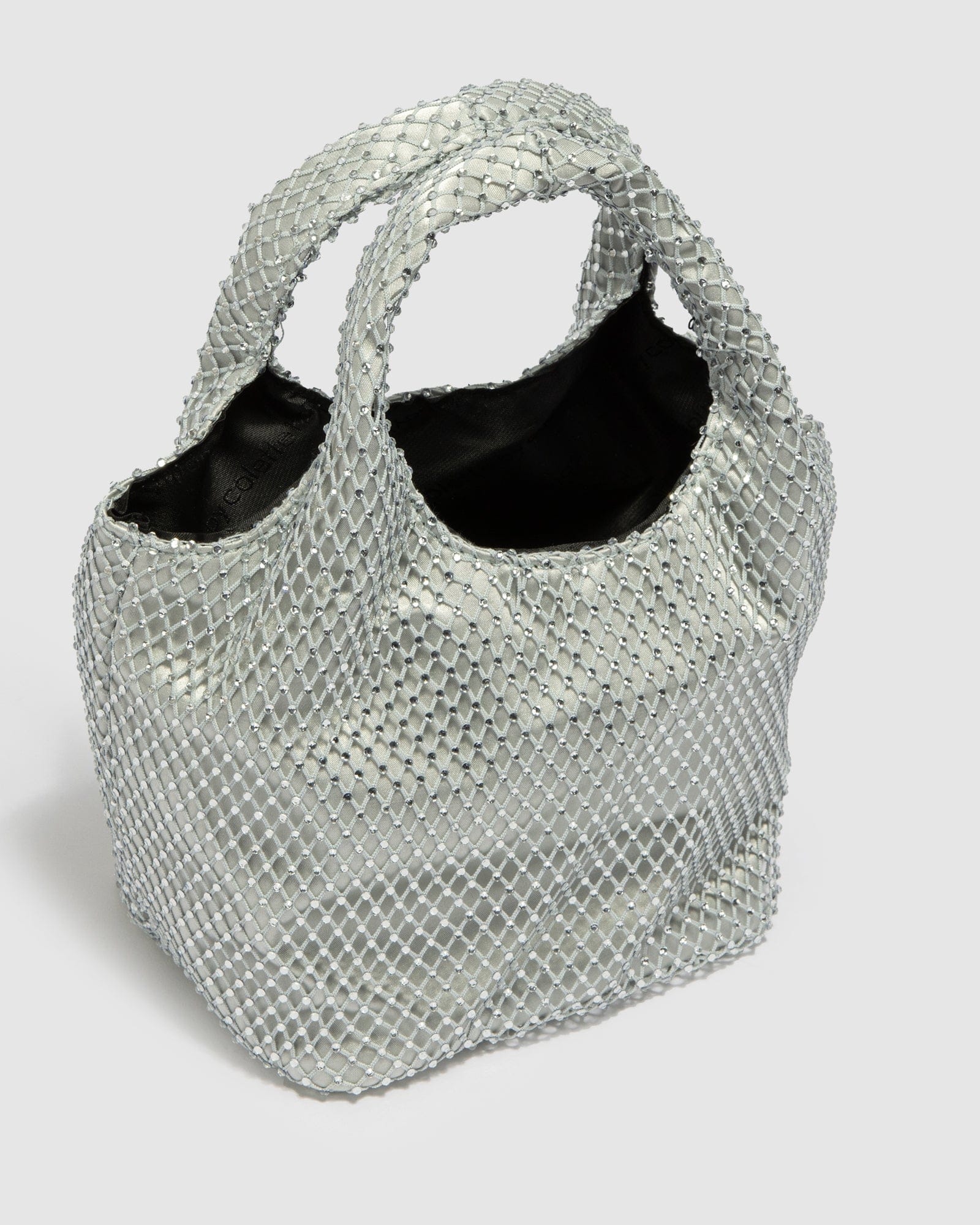 Silver Crystal Mesh Chantal Tote Bag