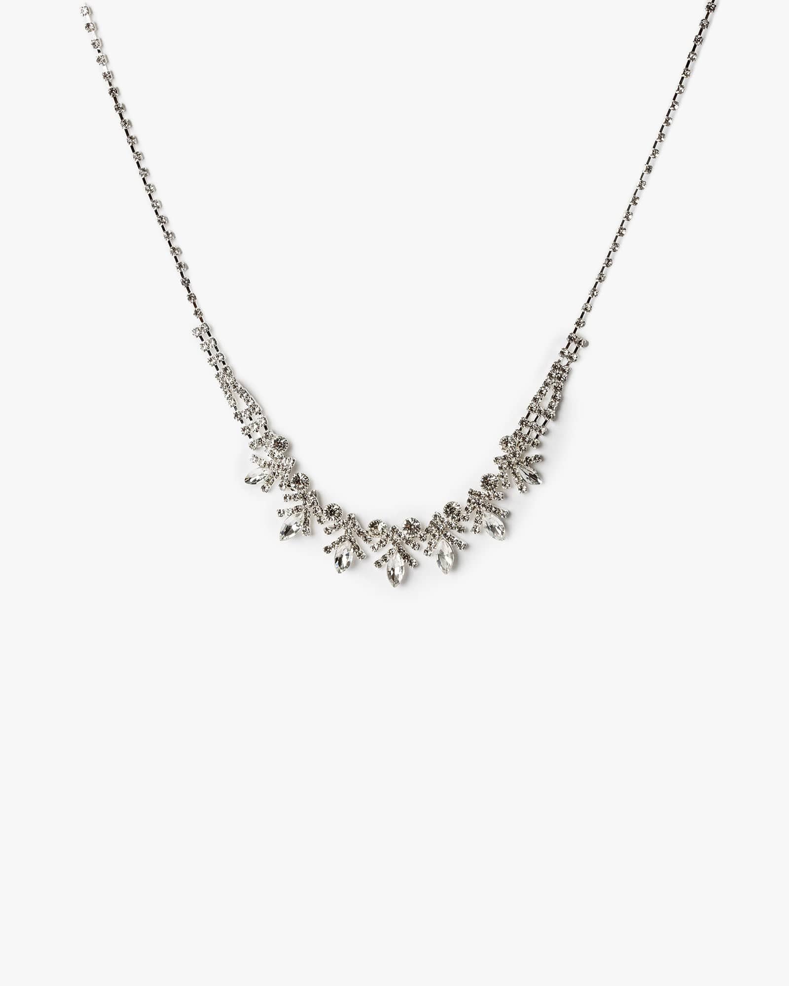 Crystal Statement Cluster Necklace