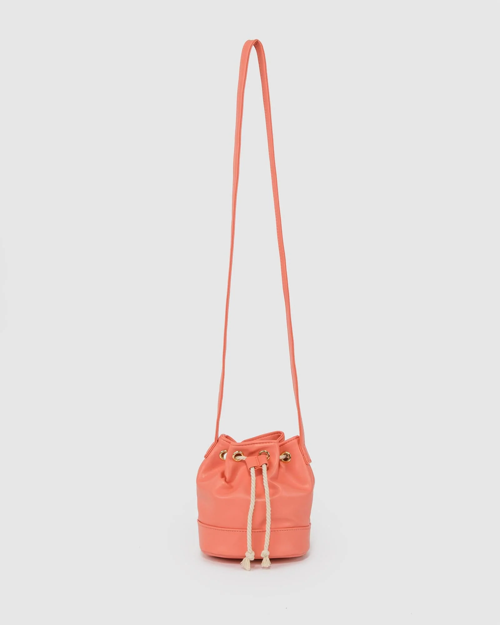 Orange Kids Rope Drawstring Bag