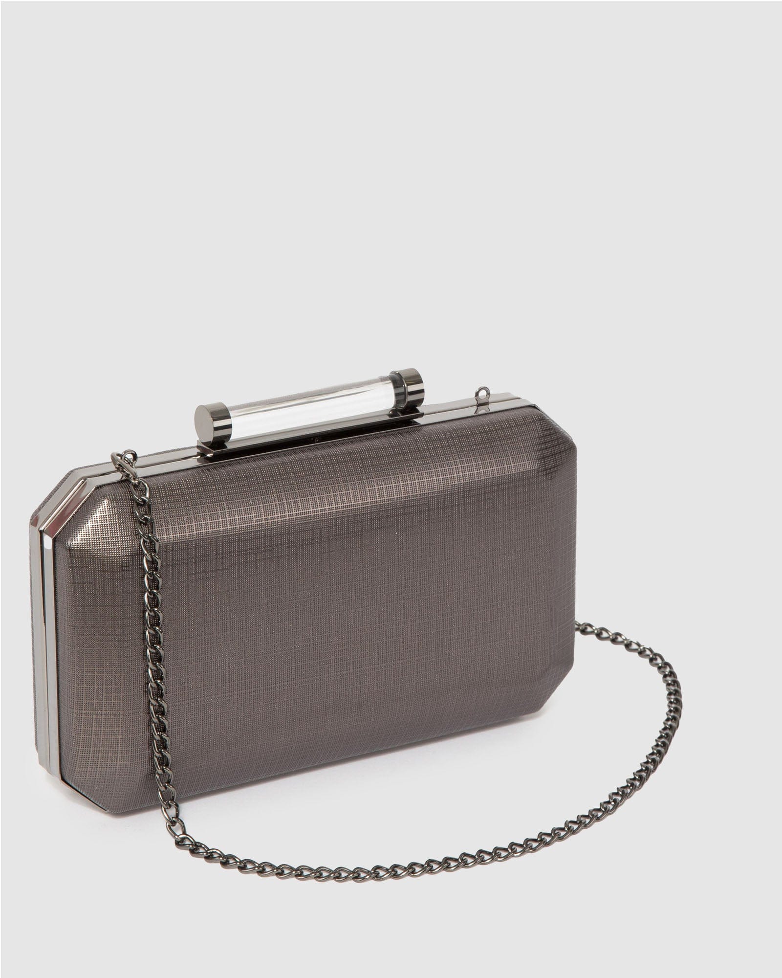 Grey Chiara Clutch Bag
