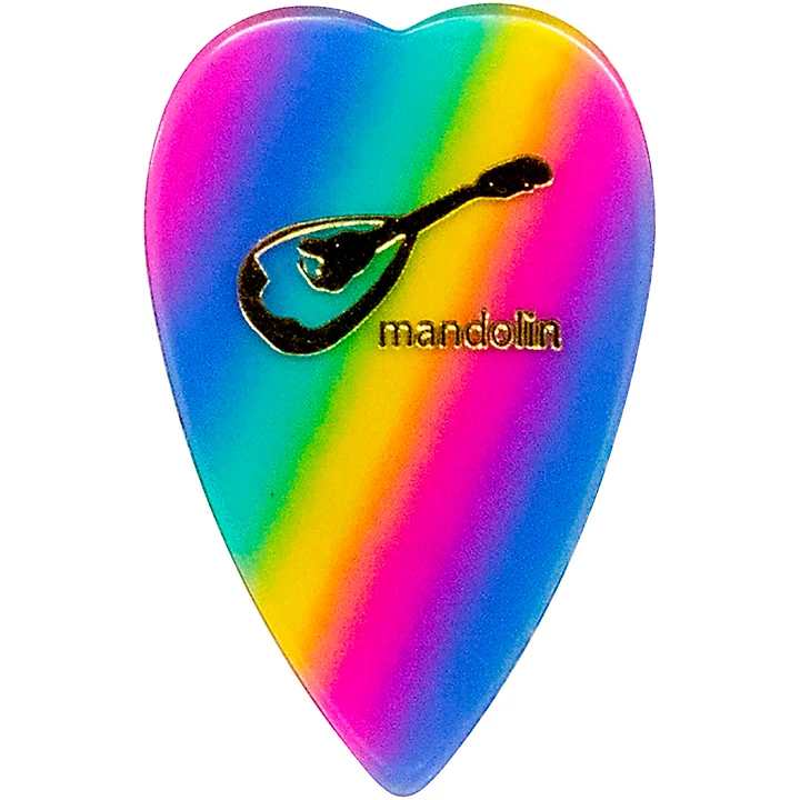 Rainbow Cellulose Mandolin Picks 75 mm 10 Pack