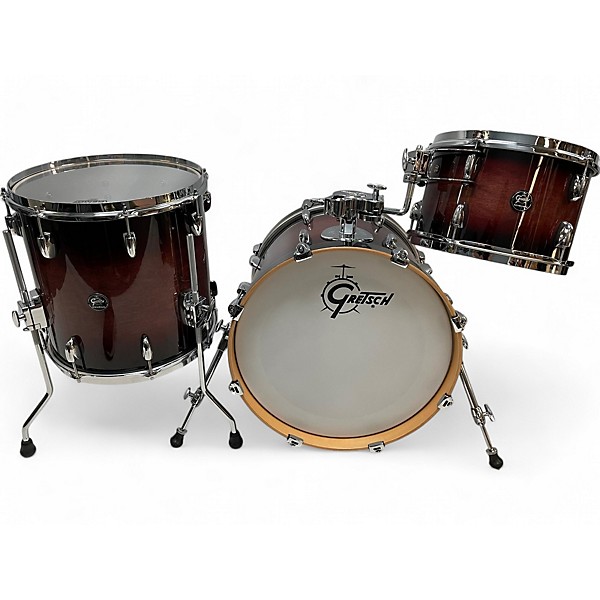 Used Gretsch Drums 3 Piece Renown CHERRY BURST Drum Kit