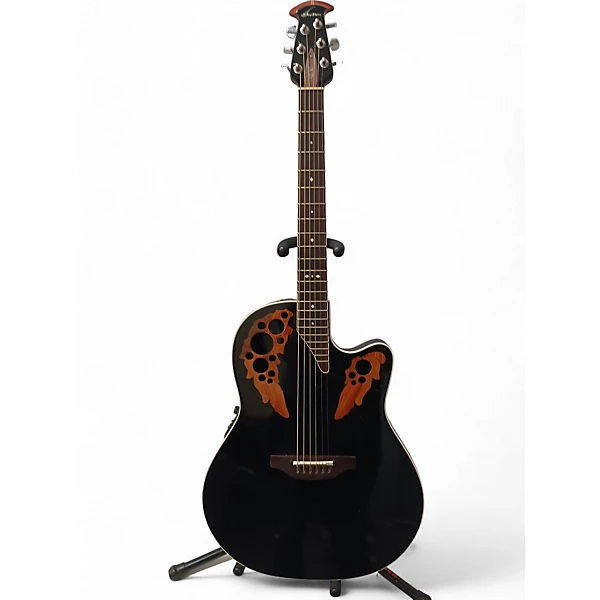 Used Ovation 2778LX Standard Elite LX Black Acoustic Electric Guitar