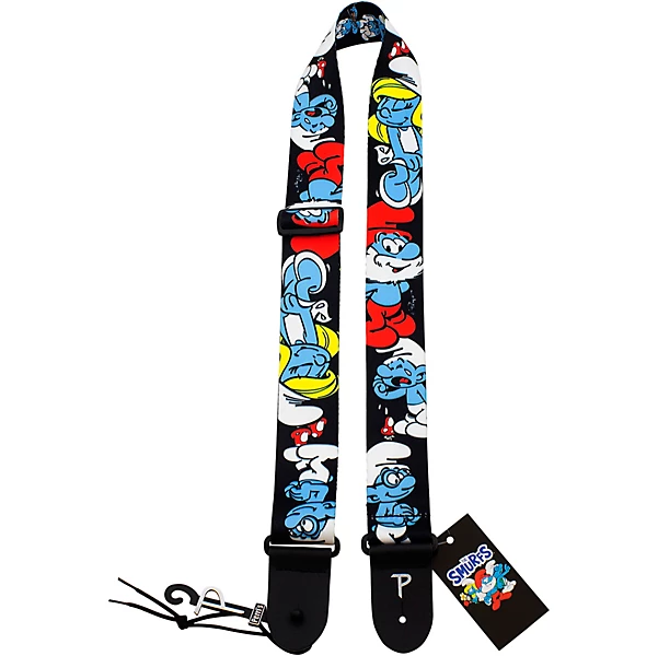 The Smurfs Polyester Guitar Strap 2 in