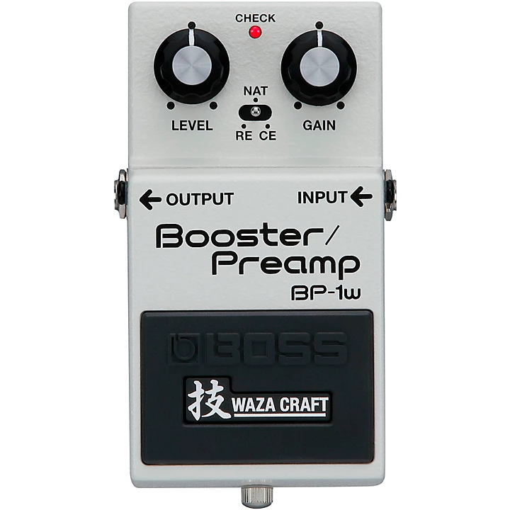 BP 1W Waza Craft Booster Preamp Effects Pedal White