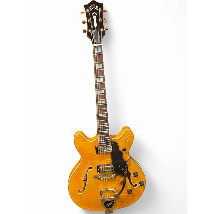 Guild Used Guild STARFIRE VI Black and Yellow Hollow Body Electric Guitar.gc