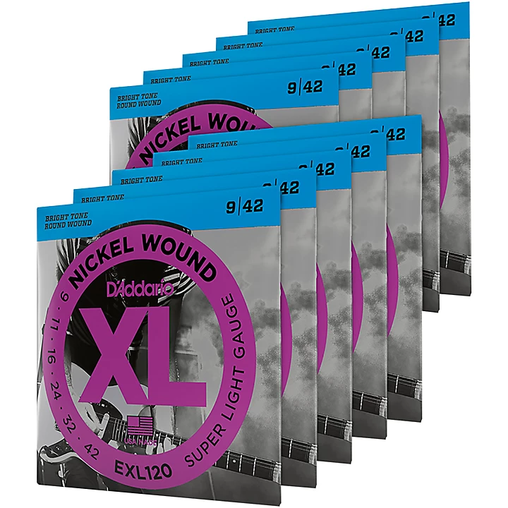 EXL120 Nickel Super Light Electric Guitar Strings 10 Pack