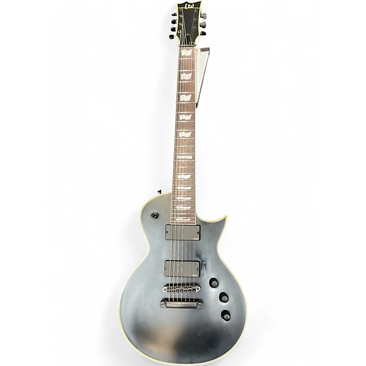 ESP Used ESP LTD EC407 Satin Black Solid Body Electric Guitar.gc