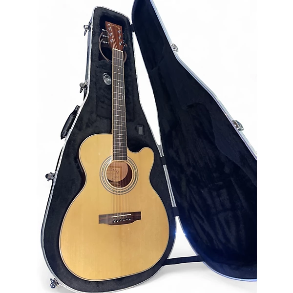Used Zager zad 50 OMCE Natural Acoustic Electric Guitar