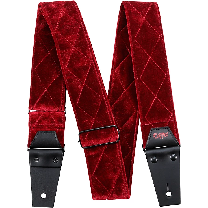 The Count Red Velvet Guitar Strap Red Velvet