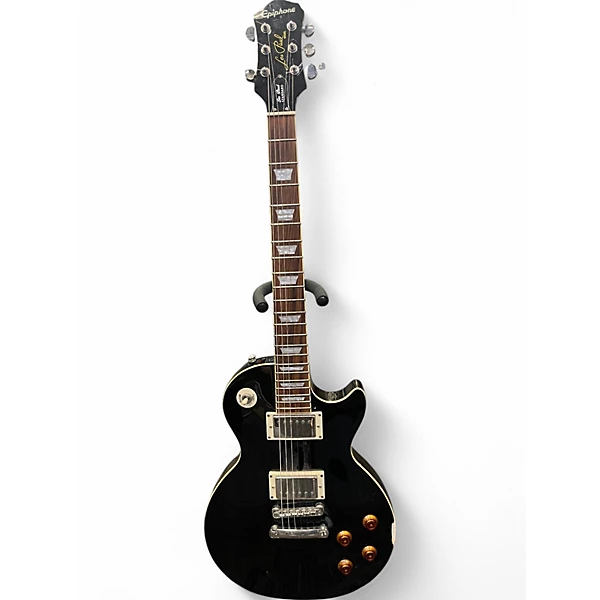 Used Epiphone Les Paul Standard Ebony Solid Body Electric Guitar