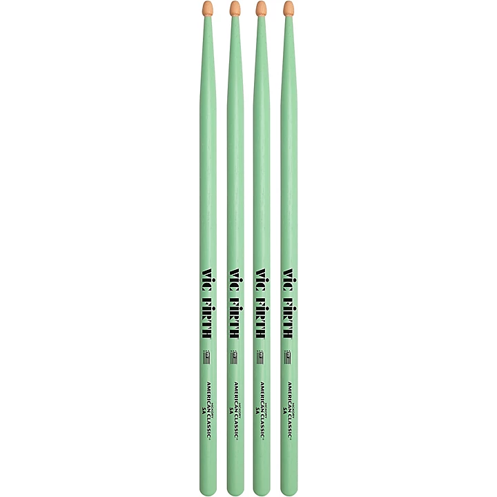 American Classic Seafoam Green Drumsticks 2 Pack 5A Wood