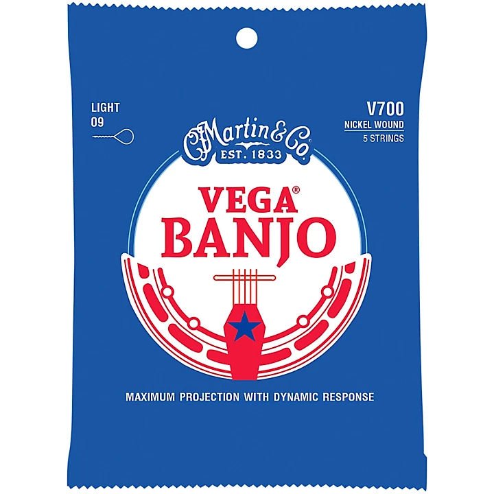 Vega Banjo V700 Nickel Wound 5 Strings Light 09